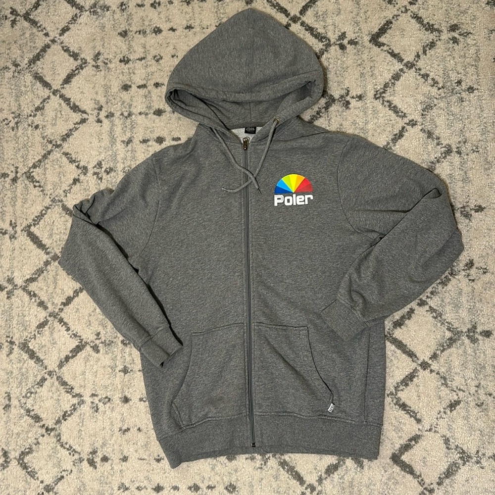 Poler zip up sweatshirt